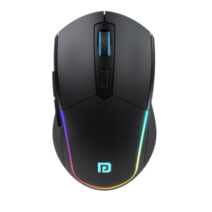 Portronics Toad One Bluetooth Mouse with 2.4 GHz & BT 5.3 Dual Wireless, 6 Buttons, Rechargeable, RGB Lights, Connect 3 Devices, Ergonomic Design for Laptop, Smartphone, Tablet (Black)